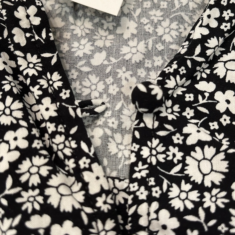 GAP Floral Print Puff Sleeve Ruffle Top/NWT/S - Picture 4 of 10